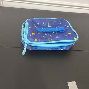 Tasty Expandable Insulated Reusable Cloth Lunch Bag, Blue Stars - .com,